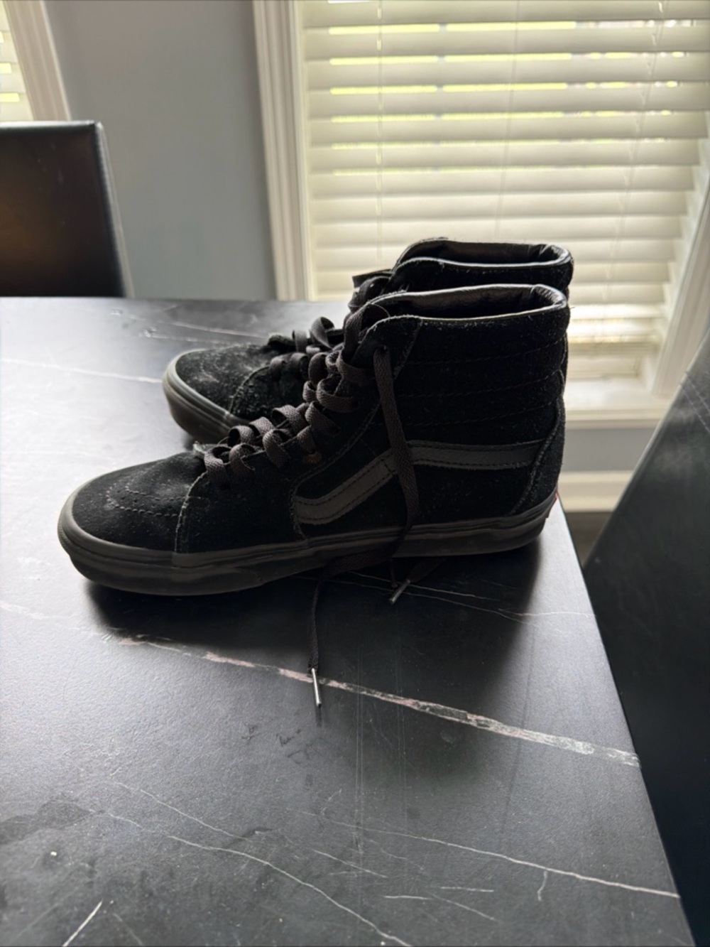 Vans Kids Black High-Top Skate Shoes